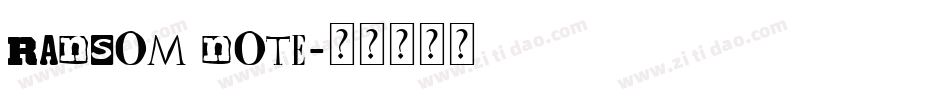 Ransom Note字体转换